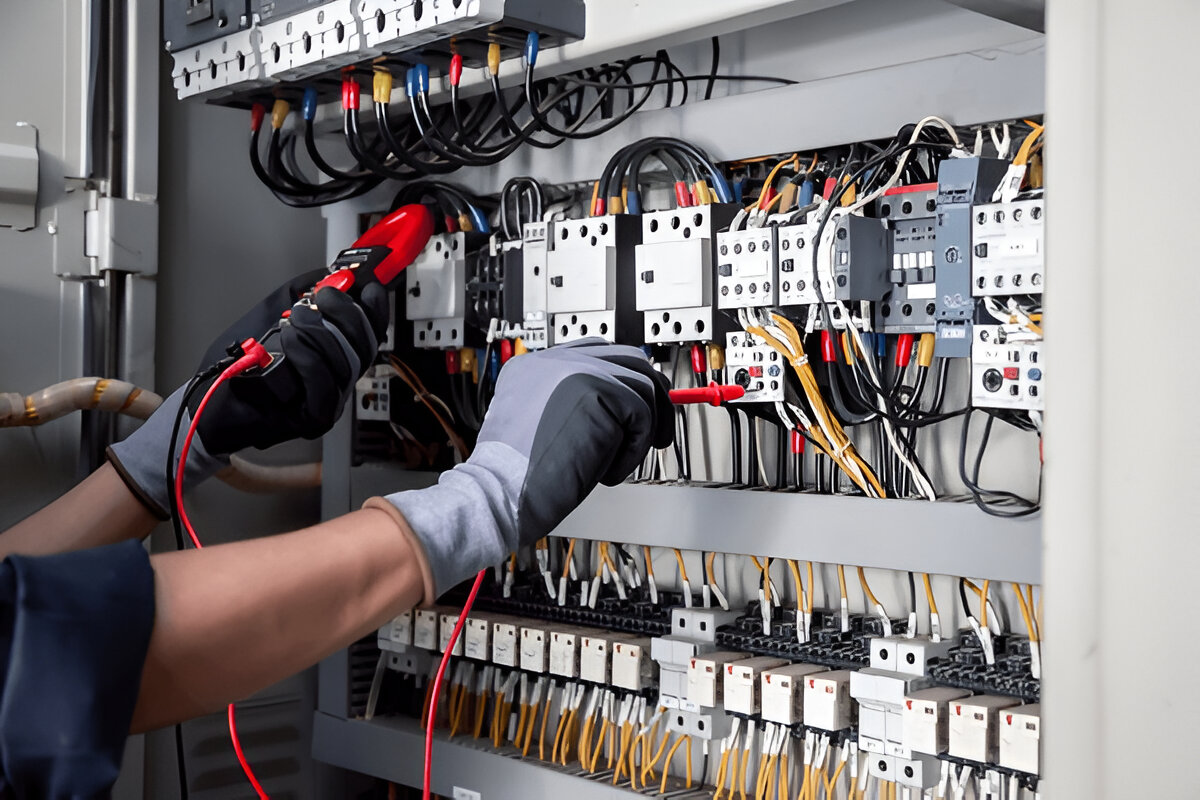 Electrician at work